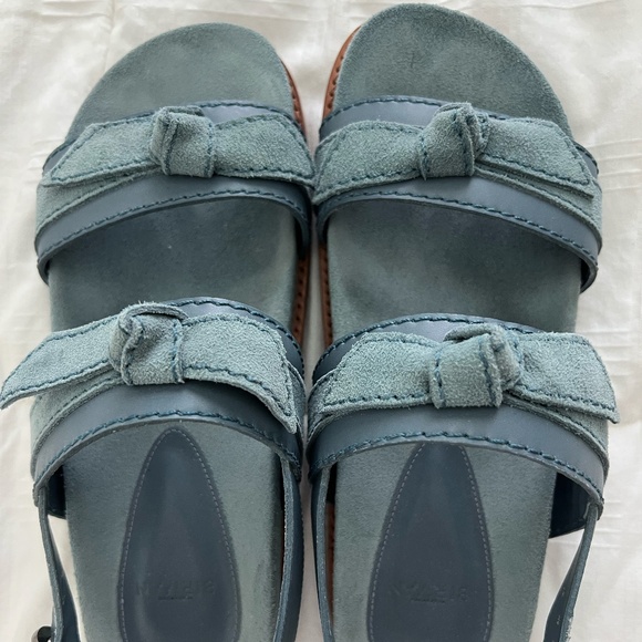 Alexandre Birman Light Blue Suede Sandals - Picture 3 of 5
